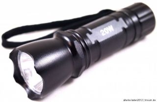 20 Watt CREE  SMD LED Taschenlampe / metallic schwarz