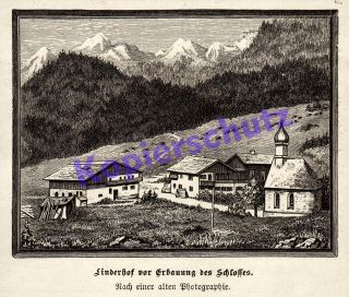 Ludwig II. Linderhof Bauernhof Kapelle Ettal Alpen 1886