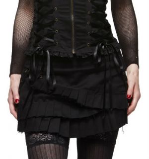 Steampunk Mini Skirt Spin Doctor Pleated Gothic Bondage Ruffle