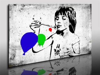Bild auf Leinwand Graffiti Banksy Street Art Kunstdrucke Wandbilder k