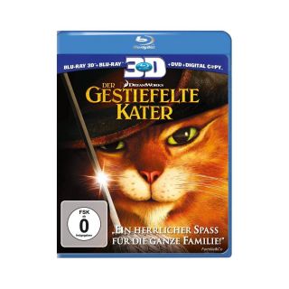 Der Gestiefelte Kater (+ Blu ray + DVD + Digital Copy) Blu ray 3D NEU