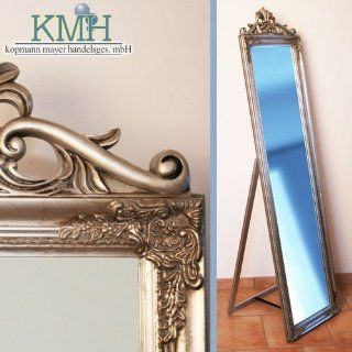 Standspiegel   silber   Antik Design   (170 x 45 cm) / Spiegel 