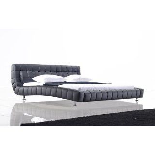 SAM® Kunstleder Bett Brooklyn in schwarz 180 x 200 cm modernes