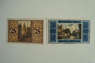 Notgeld Hannover (Han/Ns) 25 Pfennigen, 50 Pfennig. Handelskammer 1921