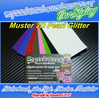Muster Set 3D Glitterfolien by Speedwerk Car Wrapping, 5x10cm Heftchen