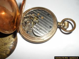 Antike,Taschenuhr,Columbia,USA,Doppeldeckel,handmade,Amerika,vergoldet