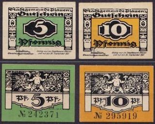 Sachsen   Plauen   Notgeld 1921   10 + 5 Pfennig (ca276