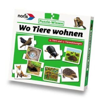 Noris   603 3441 Lernpuzzle Wo Tiere wohnen Spielzeug