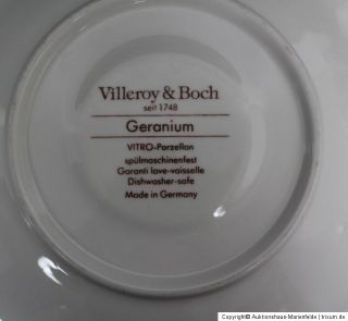 Kaffeetassen mit Unterertasse Villeroy & Boch Geranium Vitro