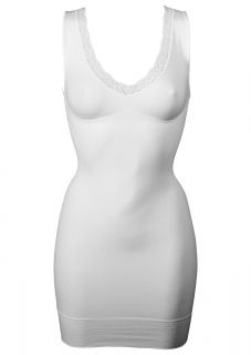 Miederkleid Gr. L Weiß Damenkeid Unterkleid Unterhemd Kleid Mieder
