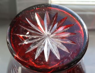 Kristall rot Bleikristall Rubin Glas Egermann, Klokotschnik