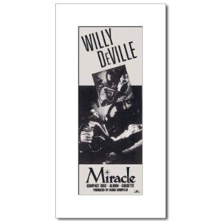 WILLY DEVILLE Miracle 380x202mm Matted Music Print/Mini Poster   White
