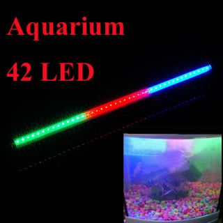 42 LED rot+blau+grün Mondlicht Leuchtstab Lampe Aquarium Fische