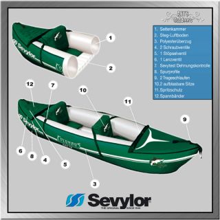 Sevylor Kajak KAC79 Luftboot Set Pro + 2 Paddel + Pumpe