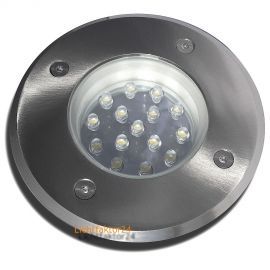 Sets Runde LED Bodeneinbauleuchte REMO 230Volt IP67 mit 1.2W LEDs und