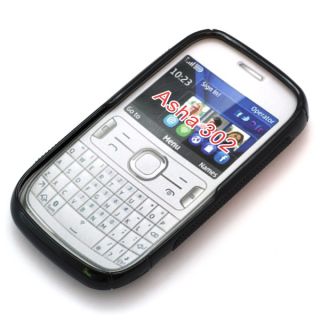 Case Silikon Hülle Tasche Schale für Nokia Asha 302 schwarz