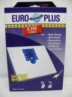 Euro Plus Staubsaugerbeutel X293/P2055 für Dirt Devil, Electrolux