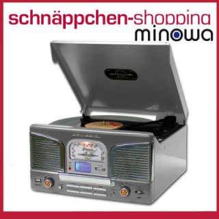 MINOWA Plattenspieler CD Player Radio und USB Port
