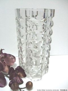 Große schwere hohe Kristall Vase Blumenvase France