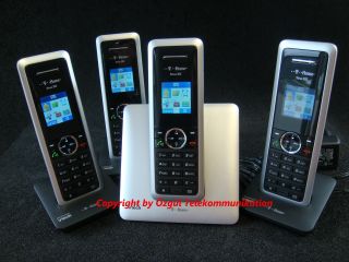 SINUS 302 Schnurlos Telefon mit 4 Handteilen und Farbdisplay