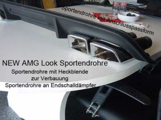 Mercedes Benz E W211 W212 NEW AMG Endrohr Sportauspuff Auspuff Blende
