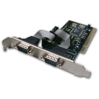 PCI zu 2x seriell RS232 RS 232 COM DSUB 9 Adapter Karte 