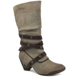 Mustang 1108 603 318 Frauen Zip Kunstleder Stiefeletten Taupe