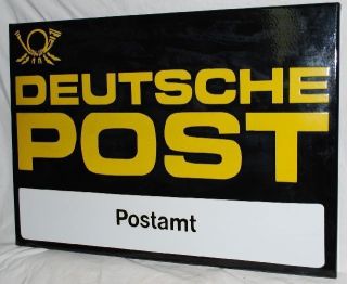 D318/ Email Schild Werbeschild Deutsche Post Postamt alt Emailschild