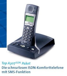 Swisscom TOP A307 Schnurlos ISDN Telefon ink. Mwst.