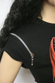 Gothic Top Shirt Bluse Drache Drachen Kelten schwarz Girlie 38   40 L