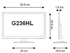 Acer G236HLBbd 58,4 cm (23 Zoll) Ultra Slim LED Monitor (VGA, DVI, 5ms