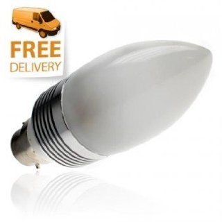 LED Hut B22 LED Candle Shape Bulb, 240 Lumens, 40 Watt Equiv, Dimmer
