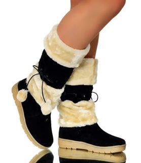 Winterstiefel Schneestiefel gefüttert Winter Damen Stiefel