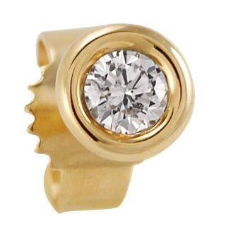 Bella Donna Unisex Single Ohrste585 Gelbgold 0.10ct Weiß Piqué