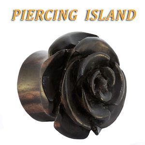   18mm Holz Wood Rose Flesh Tunnel Ear Plug Ohr Piercing 331