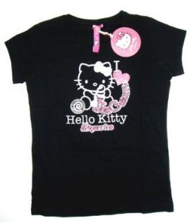 Hello Kitty Designer T Shirt Italian Icecream   schwarz 