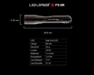 Die LED LENSER® P3BM ist der Licht Zwillingsbruder der LED LENSER