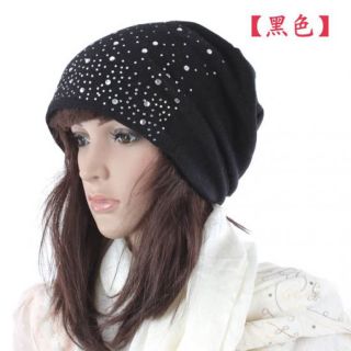EGF05 Korea Fashion Girls Cute Shining Winter Warm Knitting Skull Ski