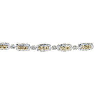 18 Karat (750) Weißgold Fancy Diamant Armband Brillant Schliff 3.00