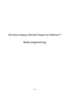 DSi Ultimate Cheats für Pokémon (Schwarz, Weiß, Perl, Diamant