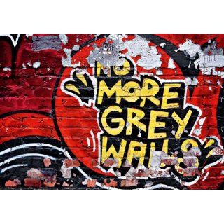 Fototapete No More Grey Walls, 366x254cm, Graffiti, Streetart, Kunst