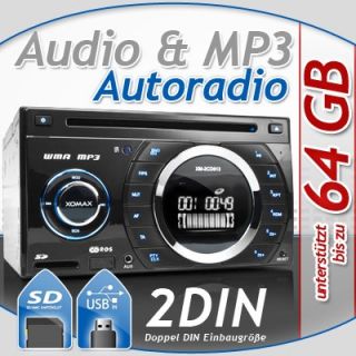 2DIN  WMA CD DVD AUTORADIO ID3 Tag RDS Receiver 4x60 Watt MOSFET