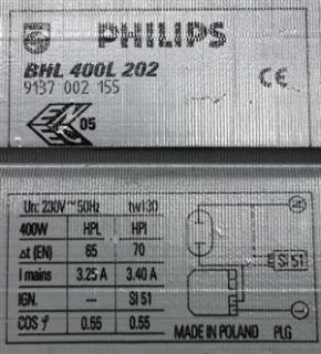 Philips BHL 400L 202