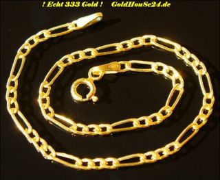 Gold Neuware 333 echt Gold Armband schönes 8 Karat Figaro Goldarmband