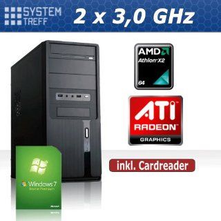 KOMPLETT PC System Rechner AMD X2 250 2x3,0 GHz  4GB 