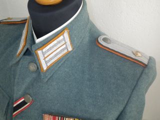 Polizei Jacke mit Feldspange Uniform Top Erhalten Wehrmacht XX 2WK WW2