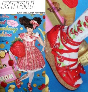 Angelic Princess Lolita Stocking Strawberry Cake Desert