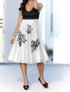 NEU   traumhaft elegantes Abendkleid lang schwarz / weiß 44 (7391