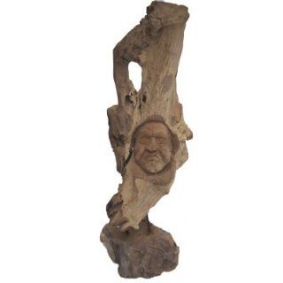 Gesicht in Teak Wurzel Holz Figur Skulptur Deko Rustikal 