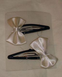 LOT 2 BARRETTE CLIC CLAC NOEUD PAPILLON NEUF